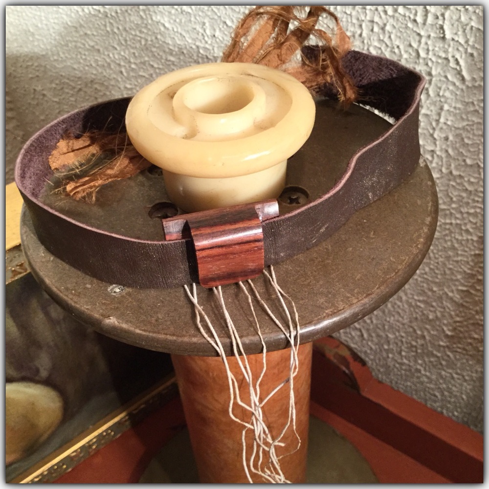 Rustic Leather Choker Wood Focal